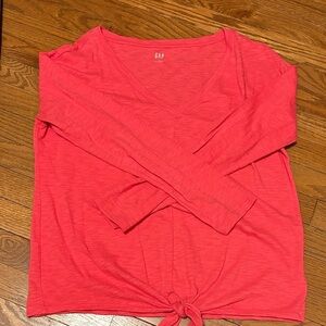 GAP Women's Coral Long Sleeve Blouse